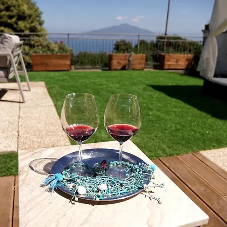 Panoramica In Vista Mare E Vesuvio Massa Lubrense